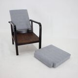 1940s Restored Beech Adjustable Armchair ,Czechoslovakia