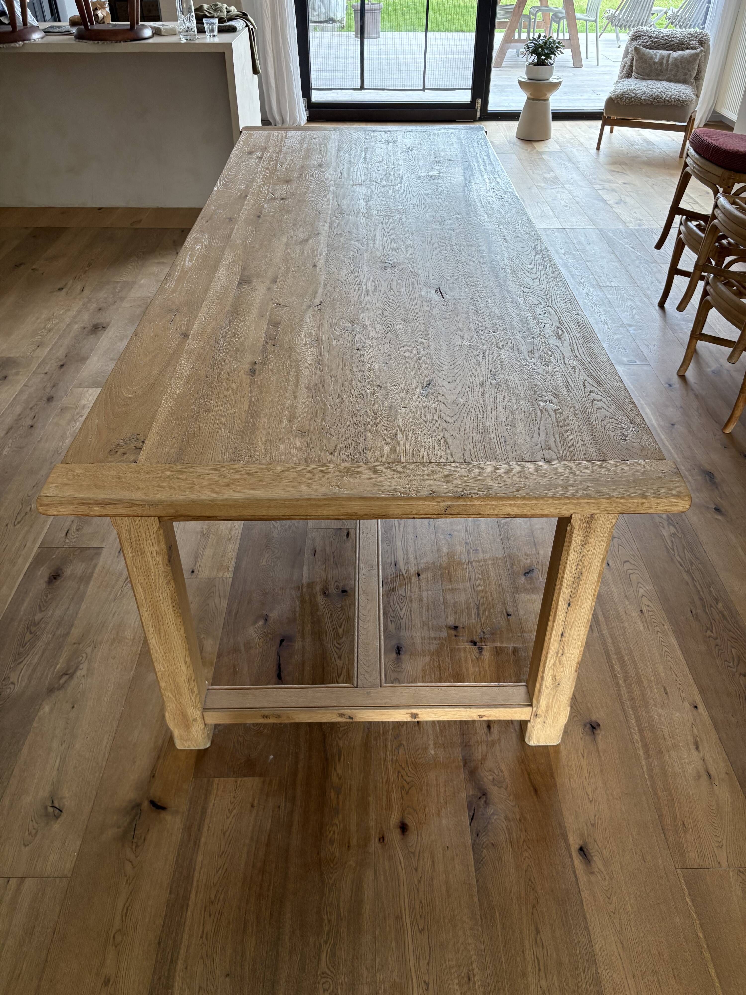 Antique solid oak farmhouse table