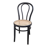Chaise de café vintage Bugholz noir Wiener Geflecht Chaise de salle à manger