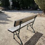 Garden bench in wood and cast iron