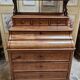 Commode Secrétaire en noyer avec étagère sculptée – époque Louis Philippe