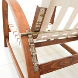 Art-deco adjustable armchair, designed by Jindrich Halabala,Restored,1930's