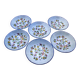 6 Gien earthenware soup plates - Floral decoration - 1970s/80s