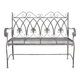 Banc de jardin en fer Fleurs de Lys