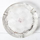 Cendrier rond vintage en verre transparent, Italie, années 1990