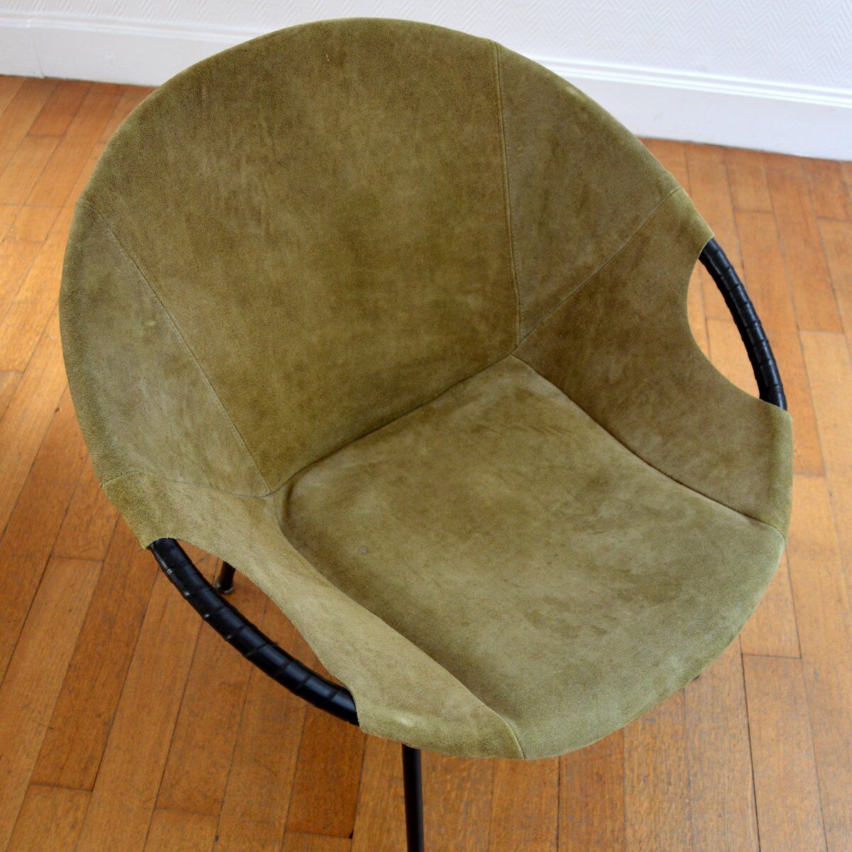Circle armchair by Lusch Erzeugnis 1960 vintage