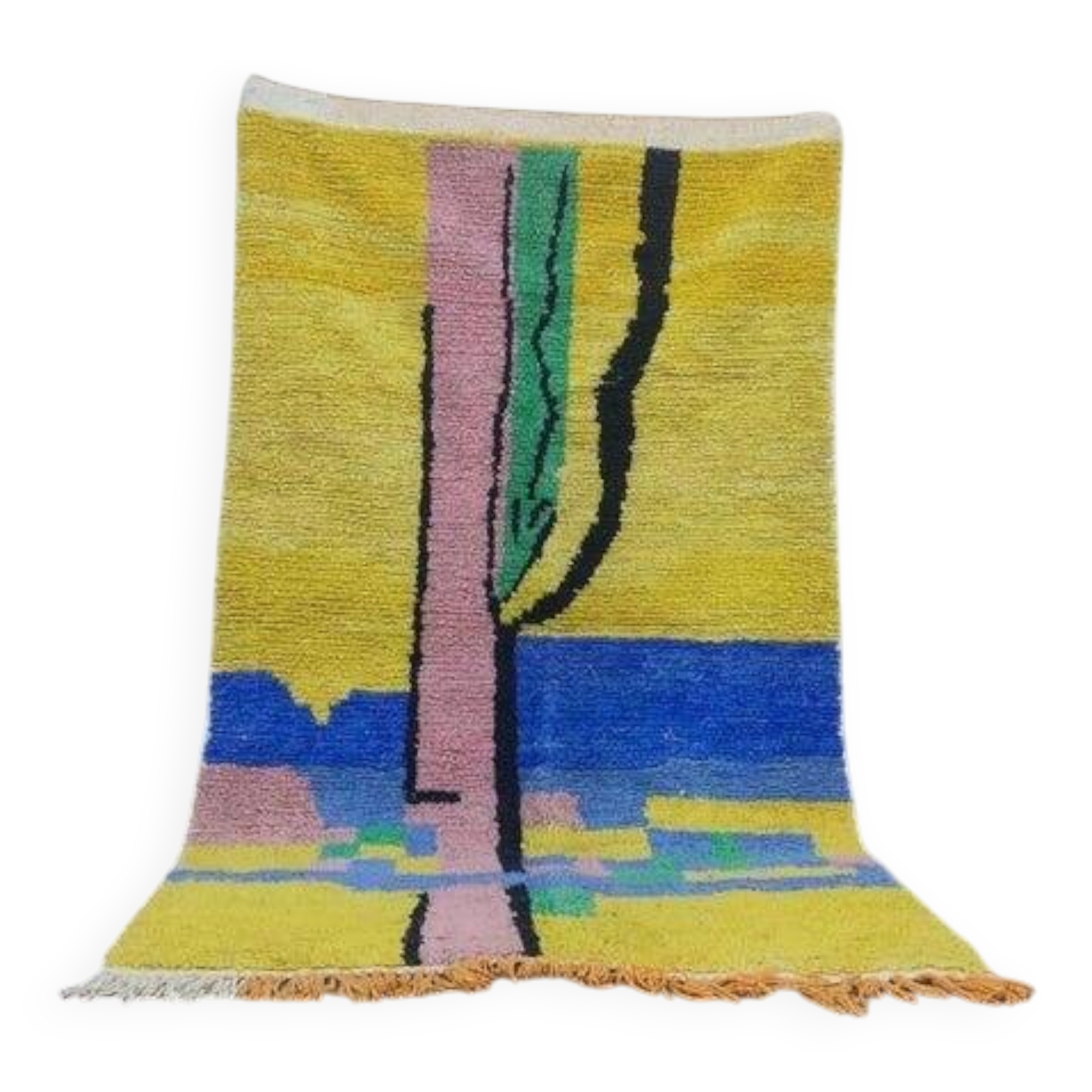 Handmade pure wool rug, size 2/3 m.