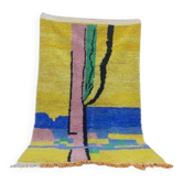 Tapis en laine pure fait main traditionnelle taille 2/3 m