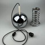 60s 70s table lamp ball lamp spring chrome metal space age design