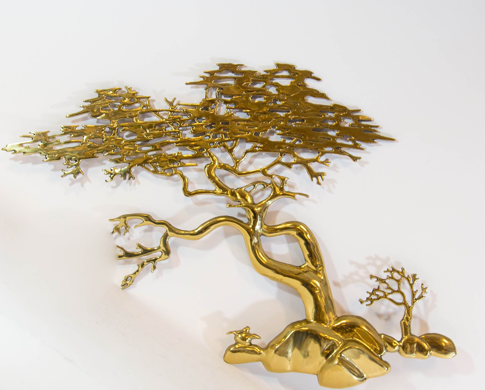 Brass wall sculpture