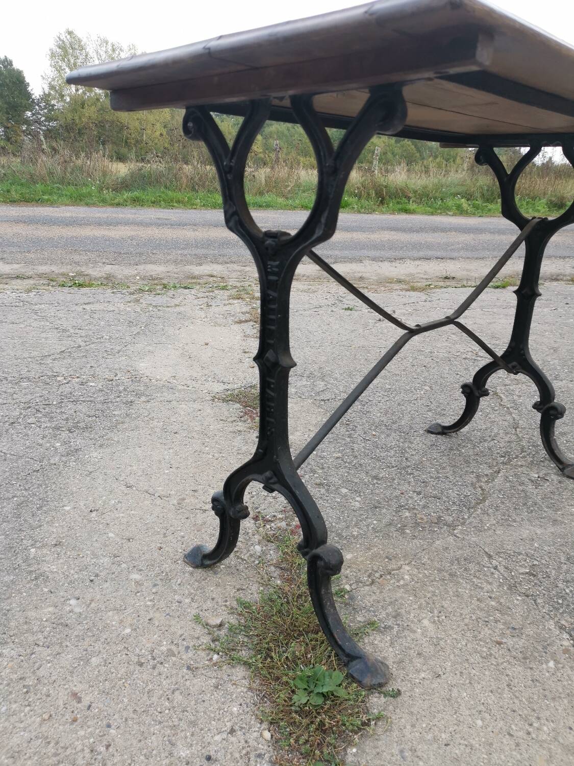 Antique bistro table by Martin Meallet Paris