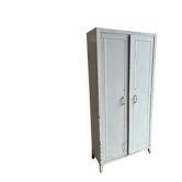 Riveted metal industrial workshop cabinet - vintage 1960s