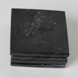 Madeji – Black Square Natural Marble Coasters - set of 4