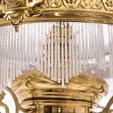 Brass chandelier from the first half of the 20th century.