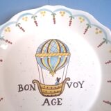 Plate decoration with balloon earthenware Hadancourt
