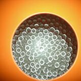 orange pendant light from the 70s