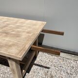 Stripped farmhouse table extensions to 255 cm