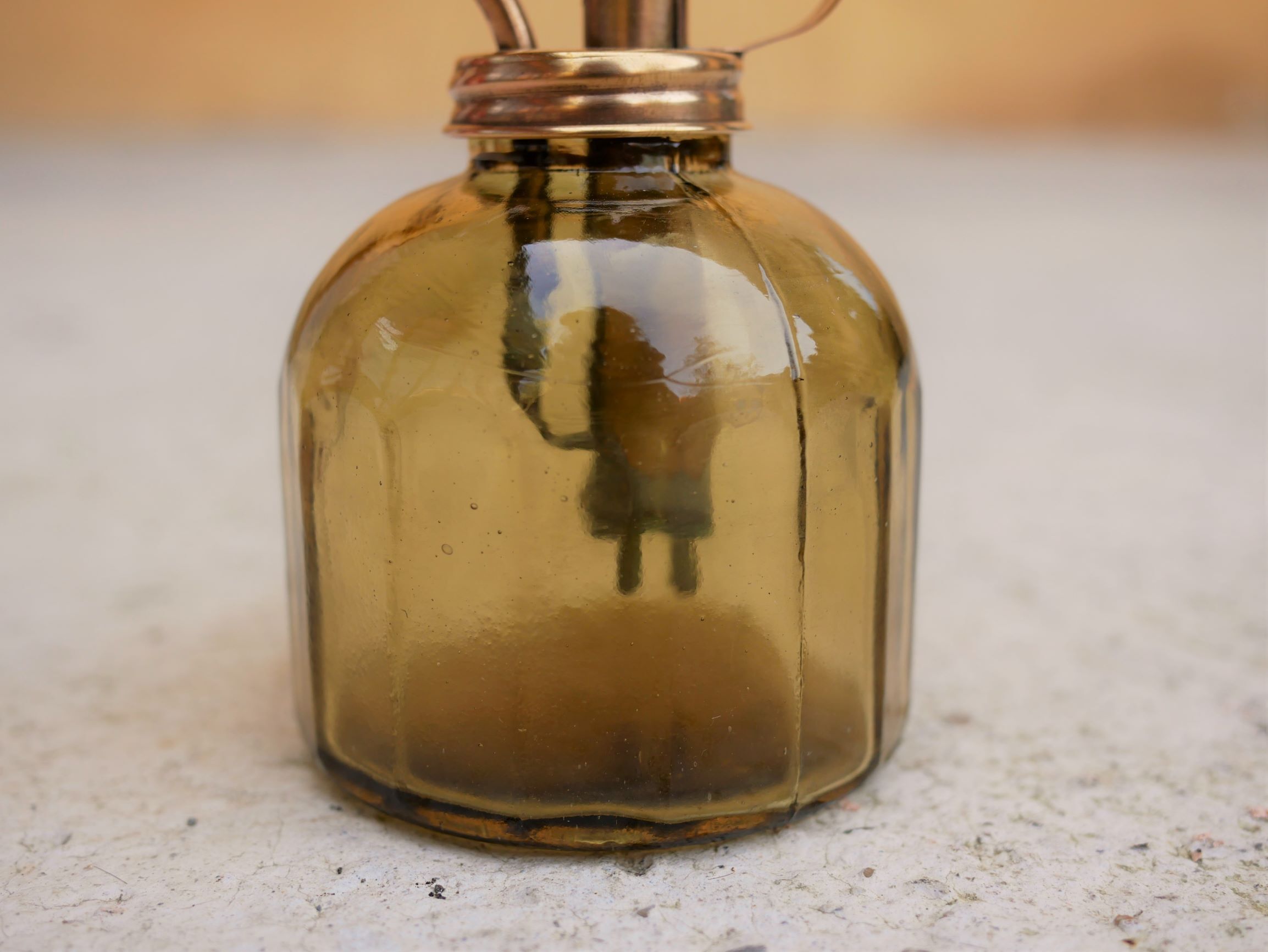 Vintage glass and brass spray