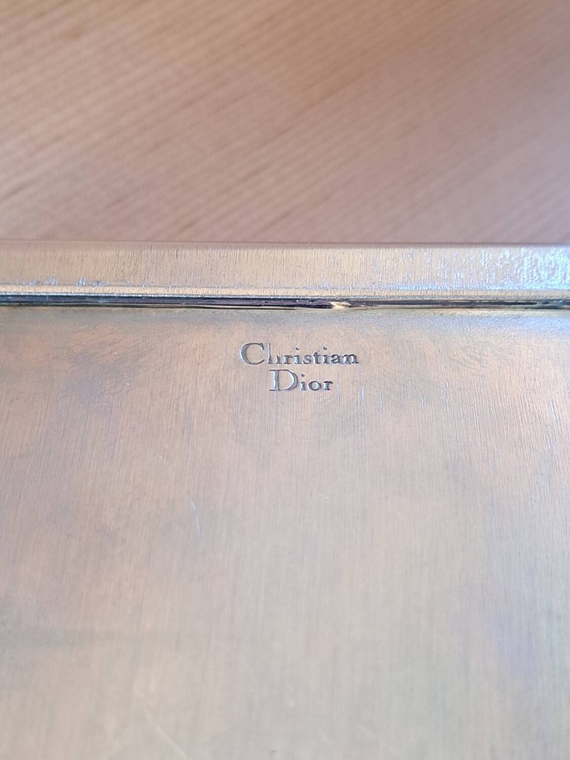 Christian Dior silver metal box