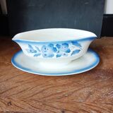 Saucière en faïence fleurie