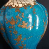 Pair of vases with porcelain lids from Paris, late 19th century
