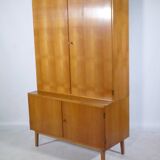 Mid-Century design highboard in cherry wood, vintage dresser, 1960s