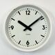 White industrial austrian factory wall clock from Schauer, 1960s