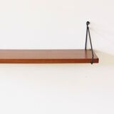 Wall shelf L82cm metal and wood