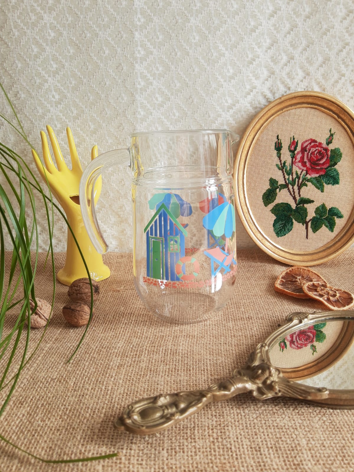 Carafe / pitcher on the theme of the beach France - Vintage