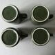 Lot of 4 ceramic mugs, your khaki, 70s