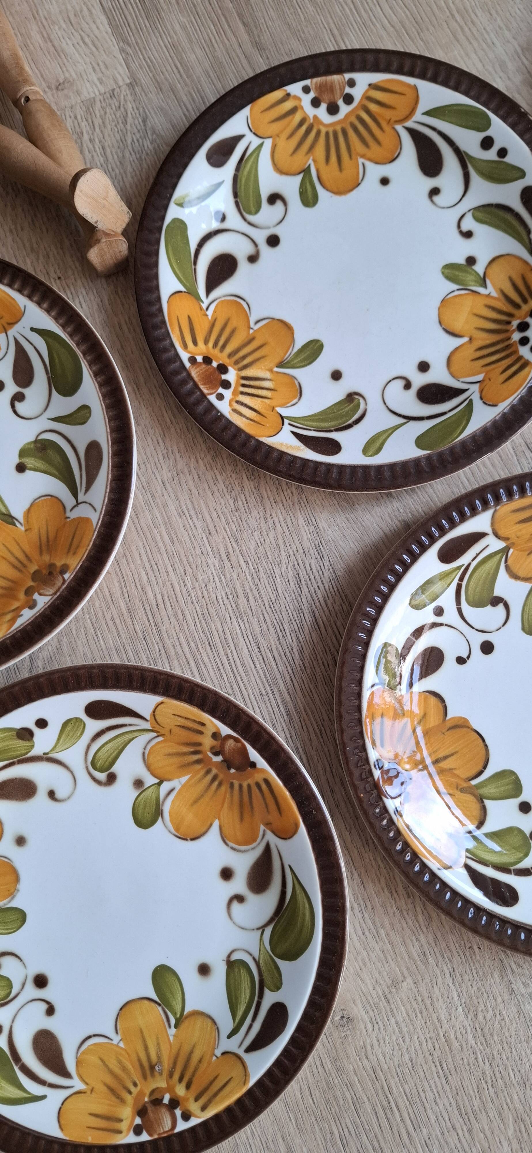 Set 6 assiettes dessert Boch Paradisio 1966