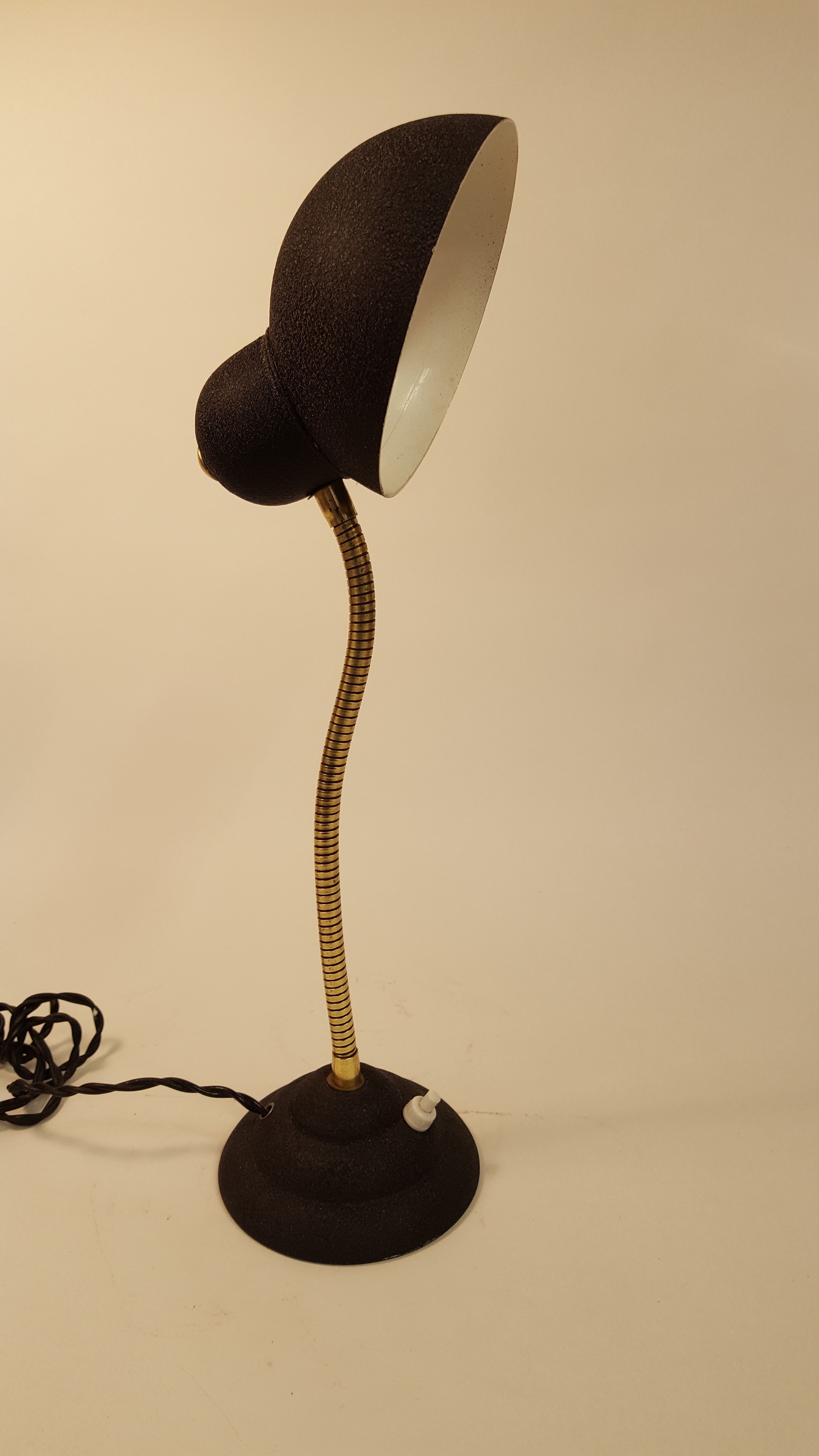 Black office lamp velvet 50s