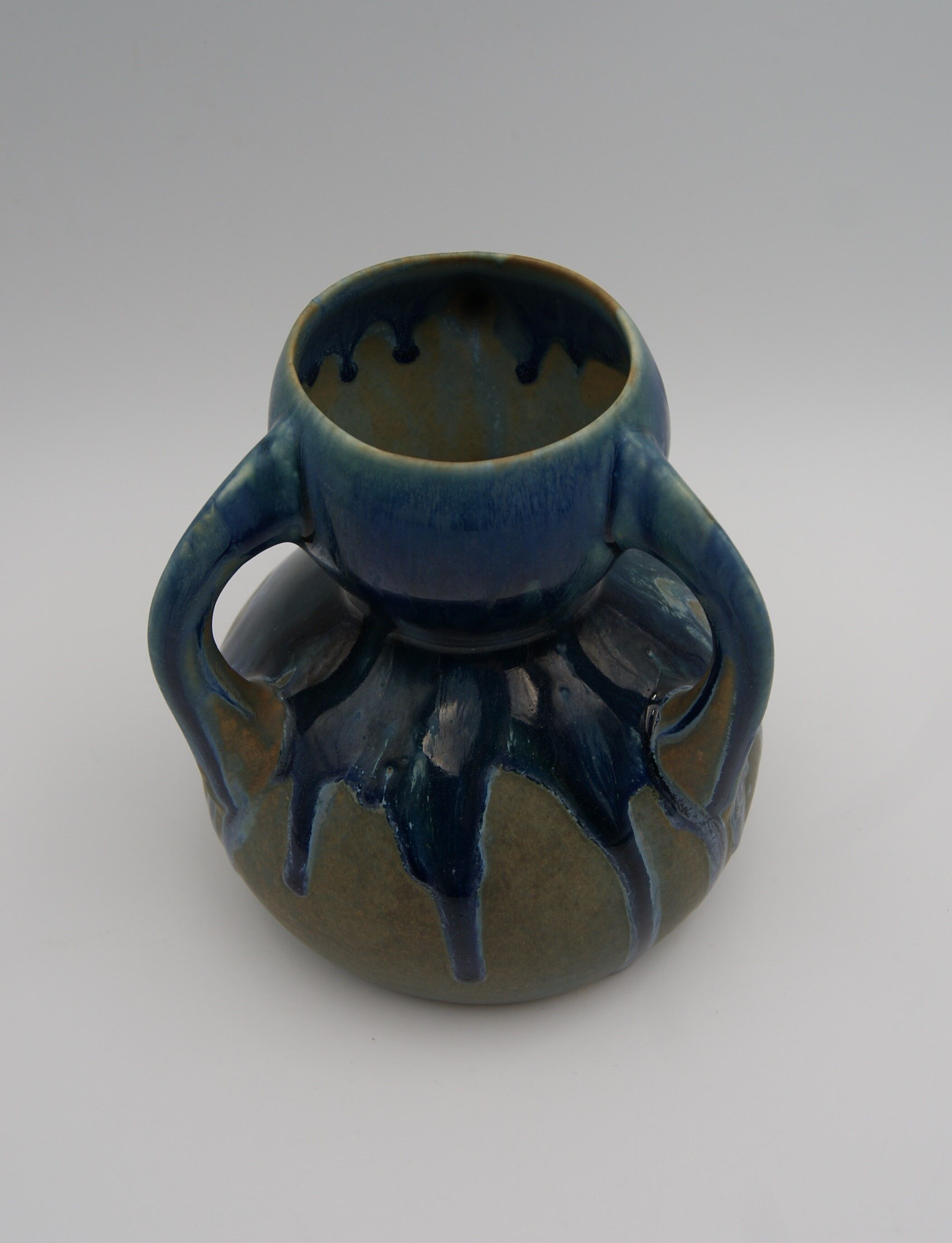 Vase 3 handles Métenier vintage