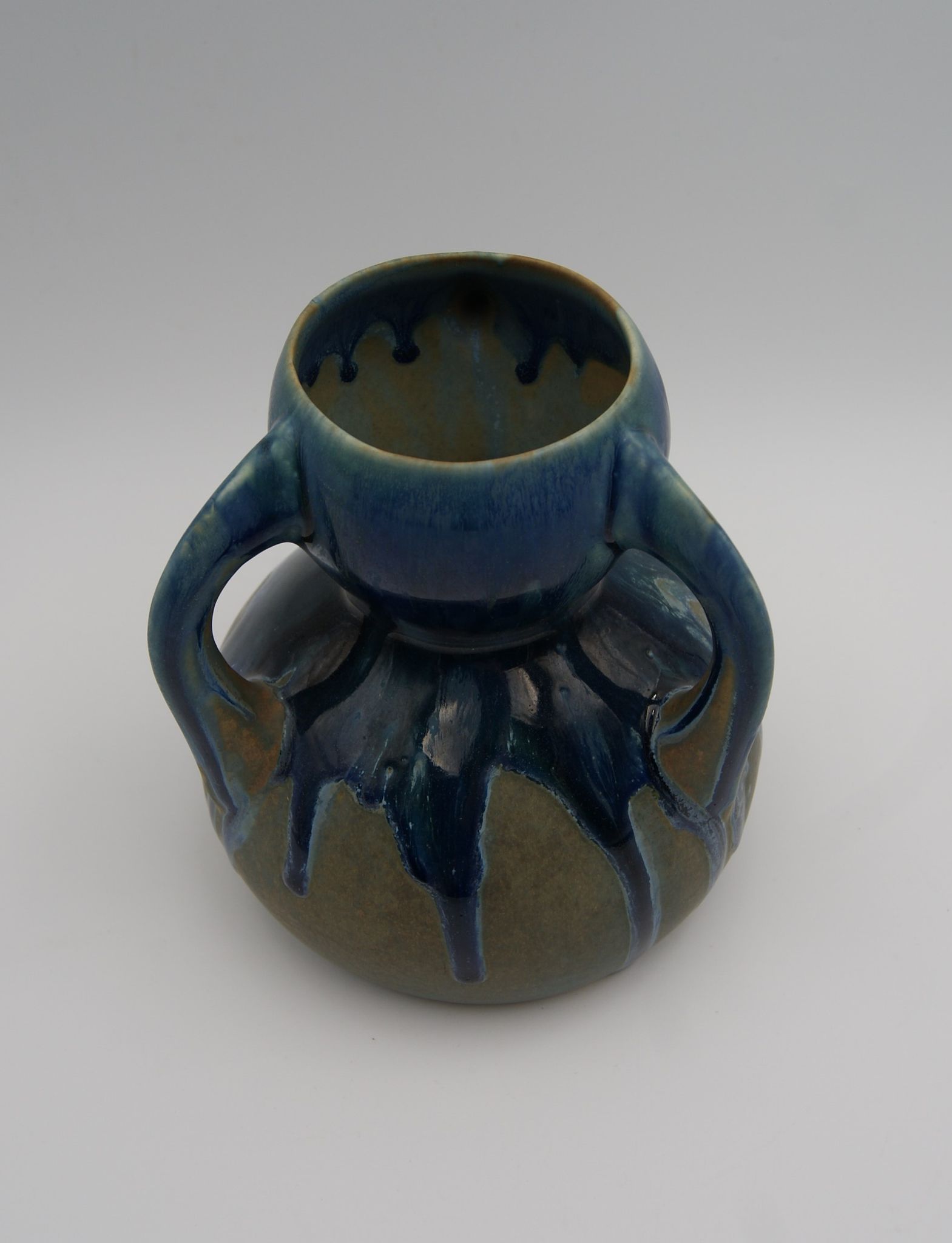 Vase 3 handles Métenier vintage