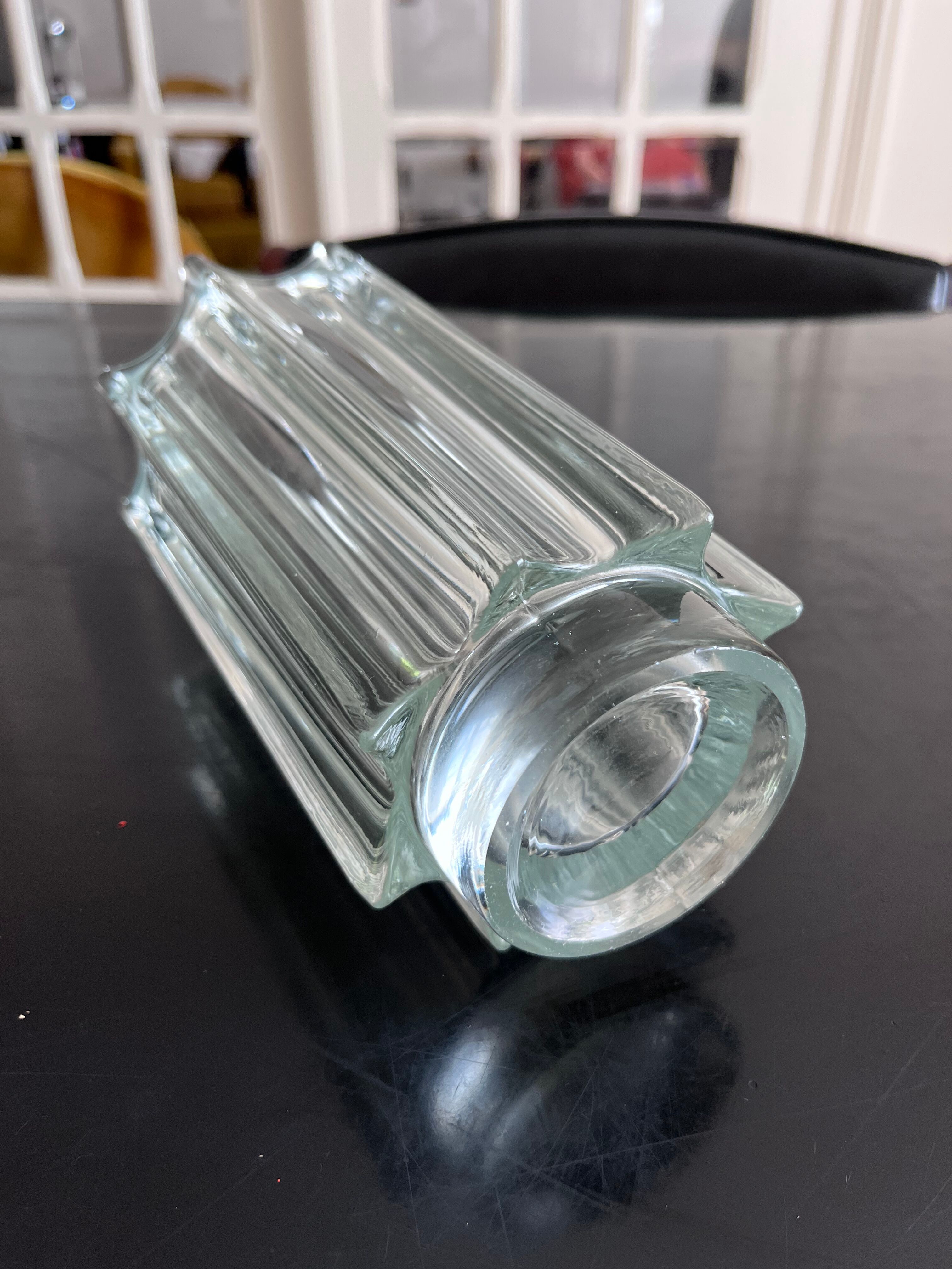 Molded glass vase from the 50s