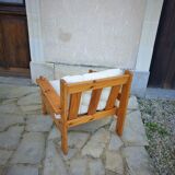 Vintage brutalist Scandinavian armchair