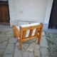 Vintage brutalist Scandinavian armchair