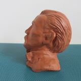 Ancient terracotta bust statue