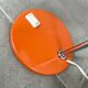 Lampe de bureau métal laqué orange et chrome, vers 1970