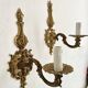Pair of 1-light gilded brass wall lights