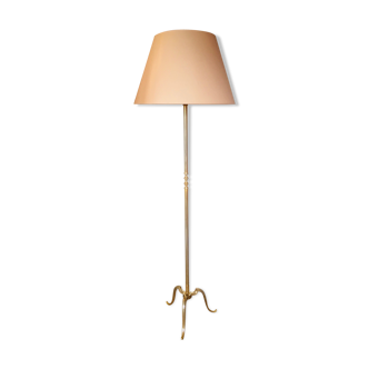 Bronze and gilded brass tripod lamp