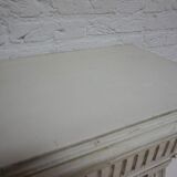 Antique French carved wooden console with central column