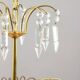 Lustre vintage italien en cristal et métal doré, années 1980