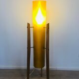 Yellow Space Age Rocket Lamp, 1970s