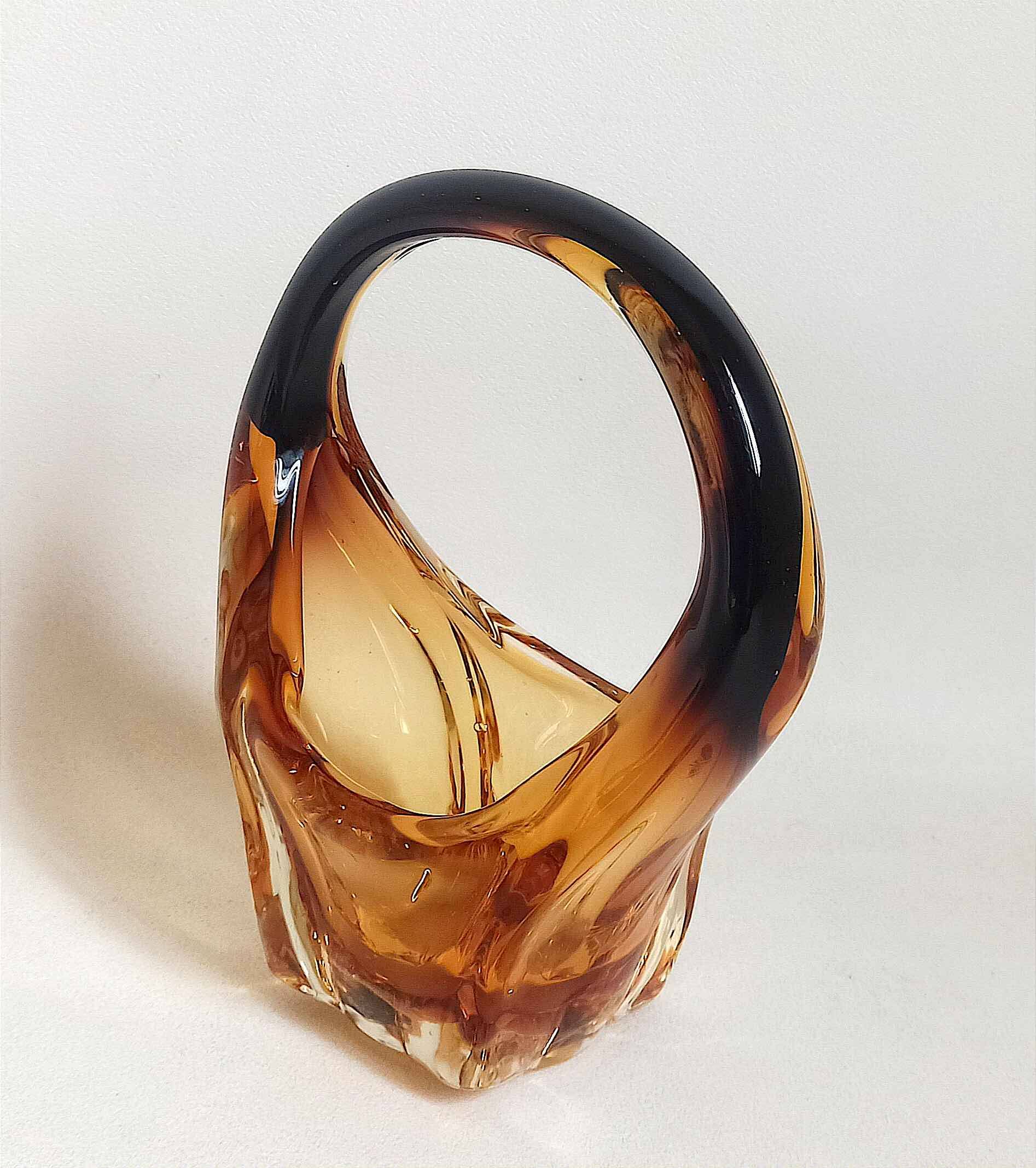 Vase or basket shape Murano Height 21.2 cm