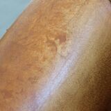 Sheepskin leather club chair