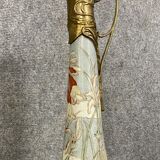 Ewer in cracked earthenware Art Nouveau (twentieth century)
