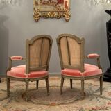 Pair of convertible armchairs from the Louis XVI period around 1770