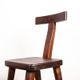 Set of 4 Scandinavian chairs in solid Elm, model T in the style of Olavi Hannin.