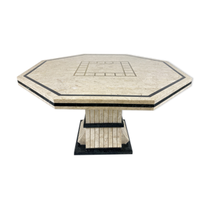 table octogonale en pierre,